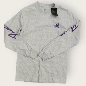 Prince shirt Women's Size Small Long Sleeve Grey with Dove Design NWT